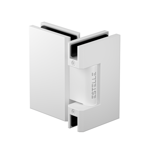 Boston Glass to Glass 180 Degree Hinge White