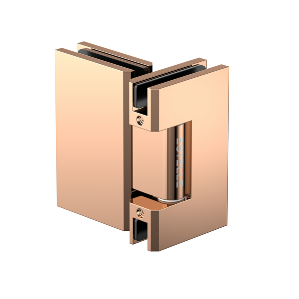 Boston Glass to Glass 180 Degree Hinge Polished Rose Gold