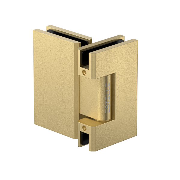 Boston Glass to Glass 180 Degree Hinge Soft Gold Brushed