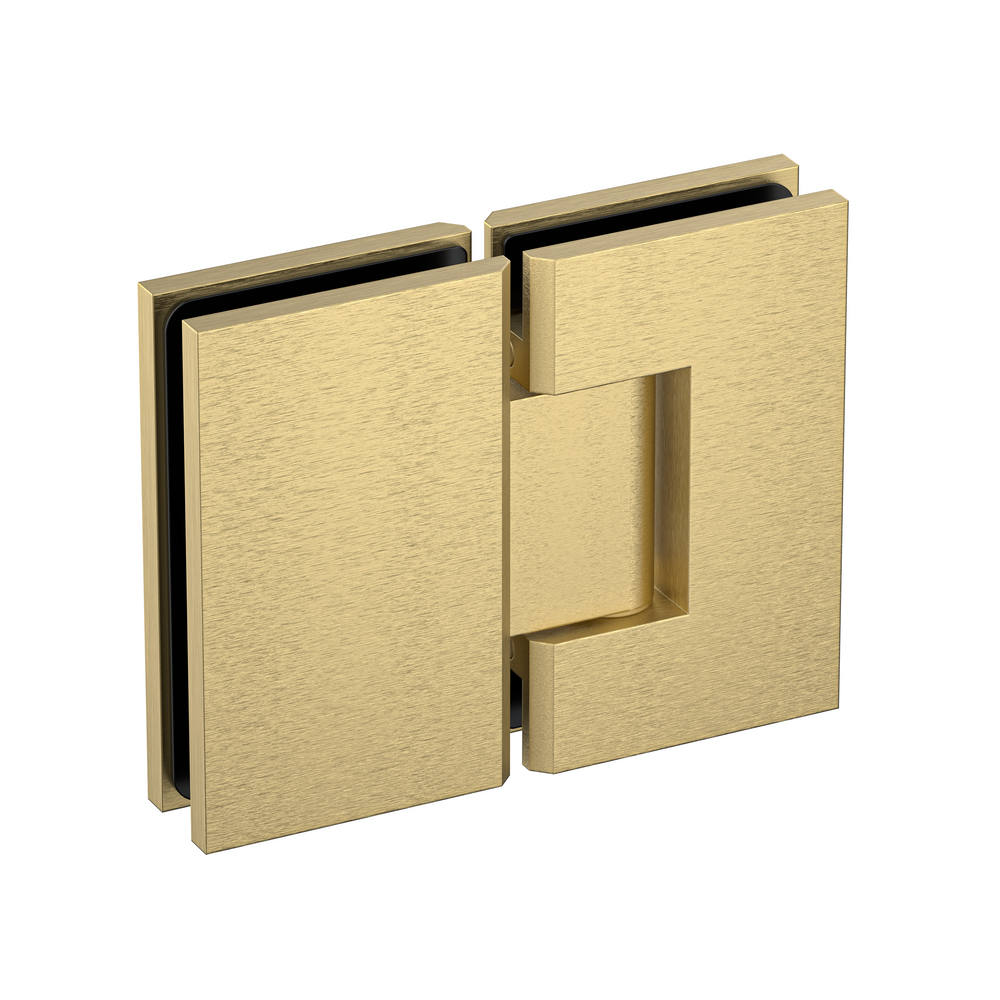 Boston Glass to Glass 180 Degree Hinge Soft Gold Brushed
