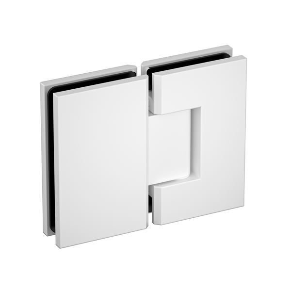 Boston 6-8mm Glass to Glass 180 Degree Shower Hinge - White