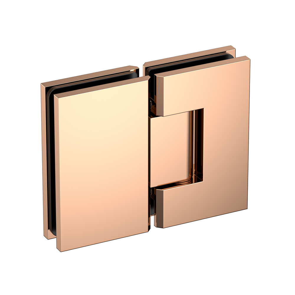 Boston Glass to Glass 180 Degree Hinge Polished Rose Gold