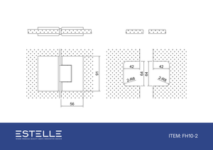 Boston Glass to Glass 180 Degree Hinge Matte Chrome