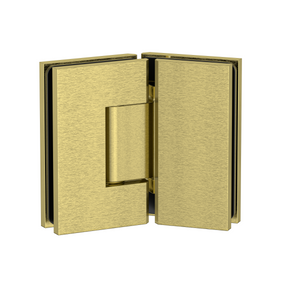 Stealth Glass to Glass 135 Degree Hinge Raw Brushed Brass