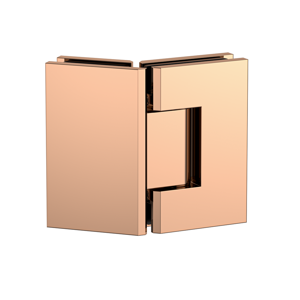 Stealth Glass to Glass 135 Degree Hinge Polished Rose Gold