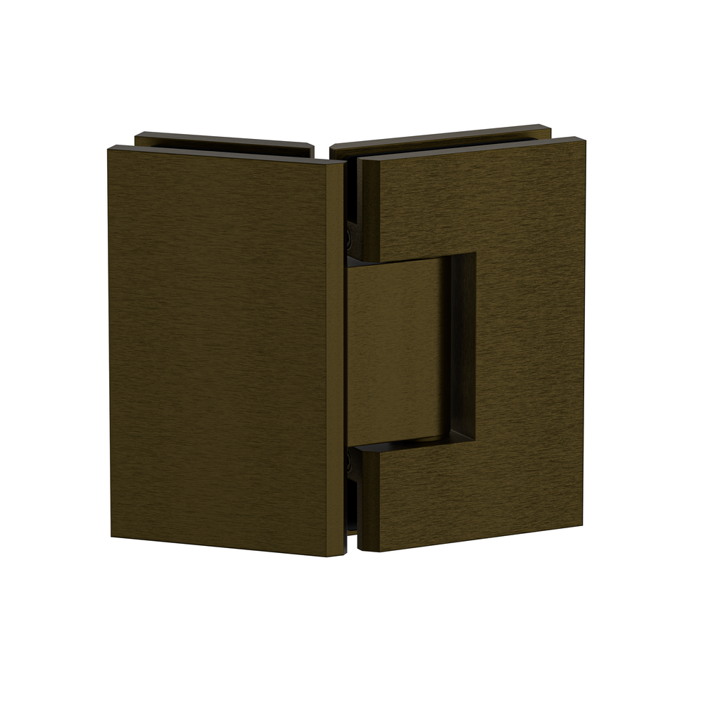 Stealth Glass to Glass Hinge 135 Degree Hinge Antique Brass