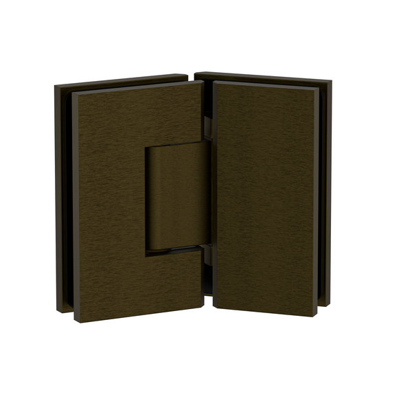 Stealth Glass to Glass Hinge 135 Degree Hinge Antique Brass