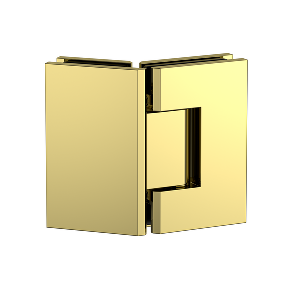 Boston Glass to Glass 135 Degree Hinge Polished Brass