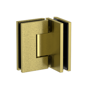 Stealth Glass to Glass 90 Degree Hinge Brushed Brass