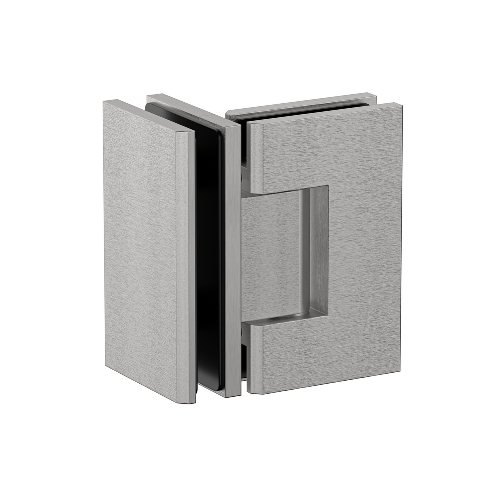 Stealth Glass to Glass 90 Degree Hinge Satin Nickel