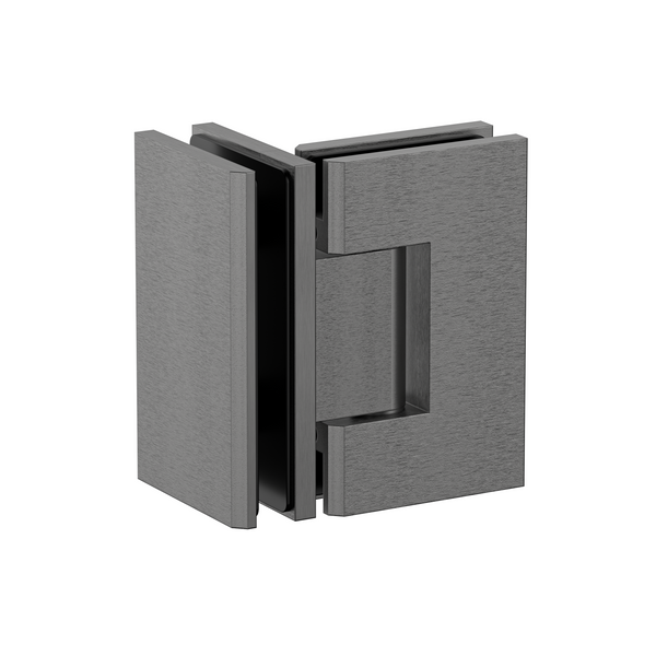 Stealth Glass to Glass 90 Degree Hinge Brushed Gun Metal