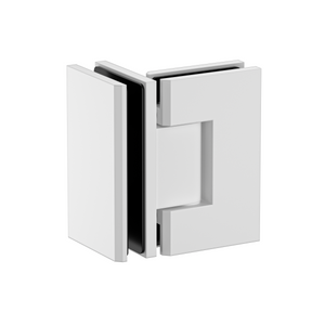 Stealth Glass to Glass 90 Degree Hinge White