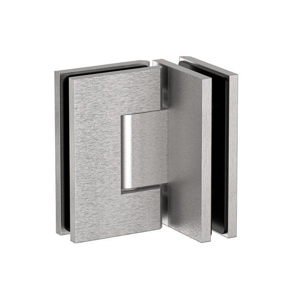 Stealth Glass to Glass 90 Degree Hinge Satin Nickel