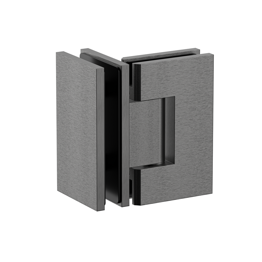 Boston Glass to Glass Hinge 90 Degree Hinge Brushed Gun Metal