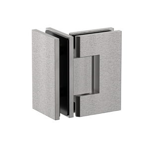 Boston Heavy Duty Glass to Glass 90 Degree Hinge Satin Nickel