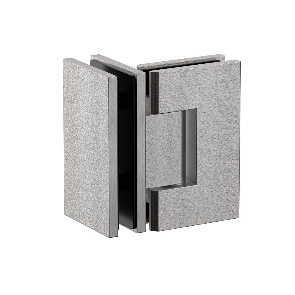 Boston 90 Degree 6-8mm Glass to Glass Hinge - Satin Nickel