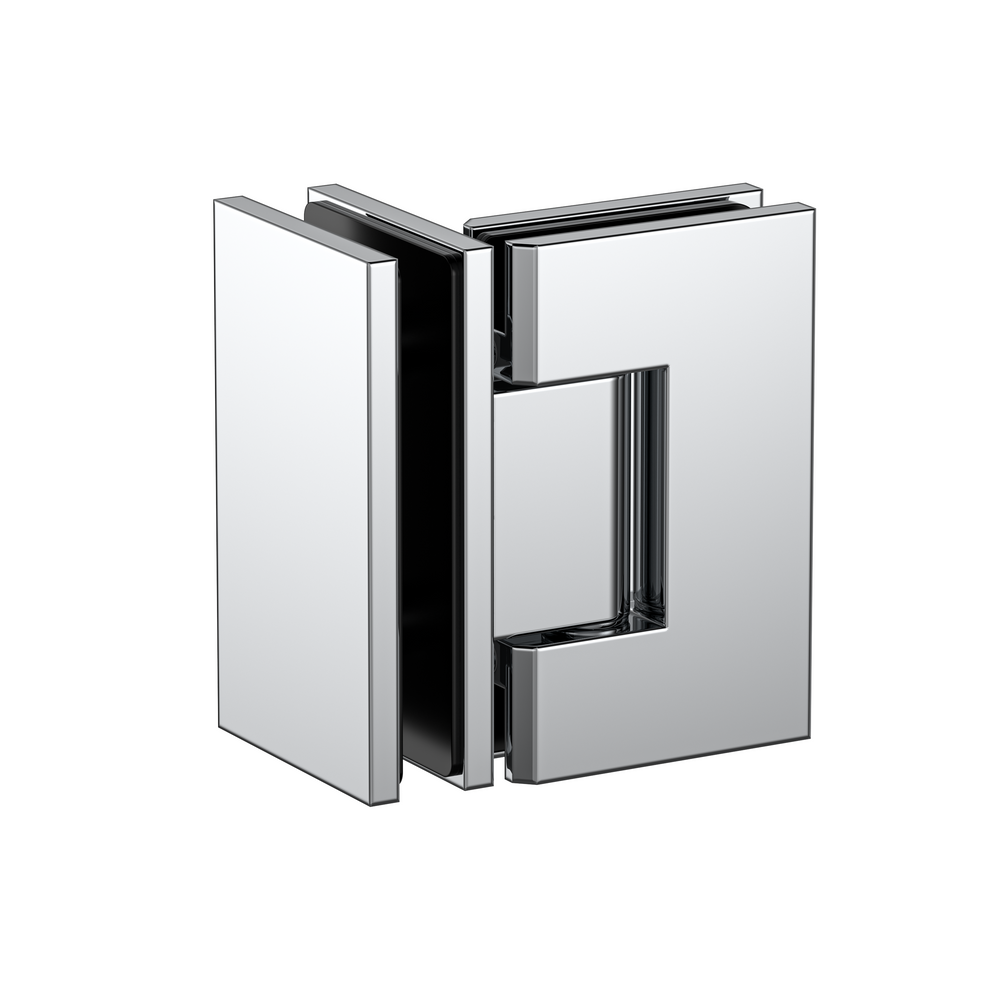 Boston Heavy Duty Glass to Glass 90 Degree Hinge Polished Chrome