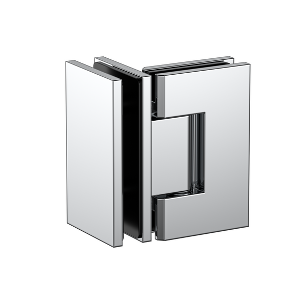Boston Heavy Duty Glass to Glass 90 Degree Hinge Polished Chrome