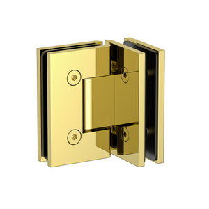 Boston Heavy Duty Glass to Glass 90 Degree Hinge Polished Gold