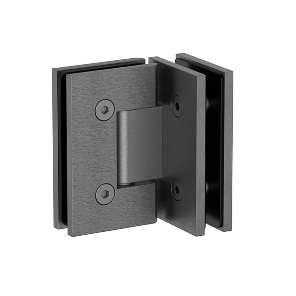 Boston Glass to Glass Hinge 90 Degree Hinge Brushed Gun Metal