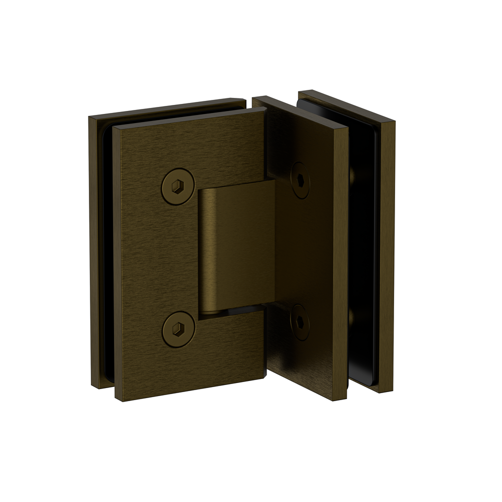 Boston Glass to Glass 90 Degree Hinge Antique Brass