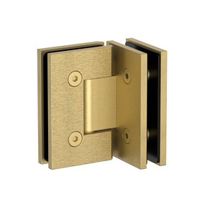 Boston Glass to Glass 90 Degree Hinge Soft Gold Brushed