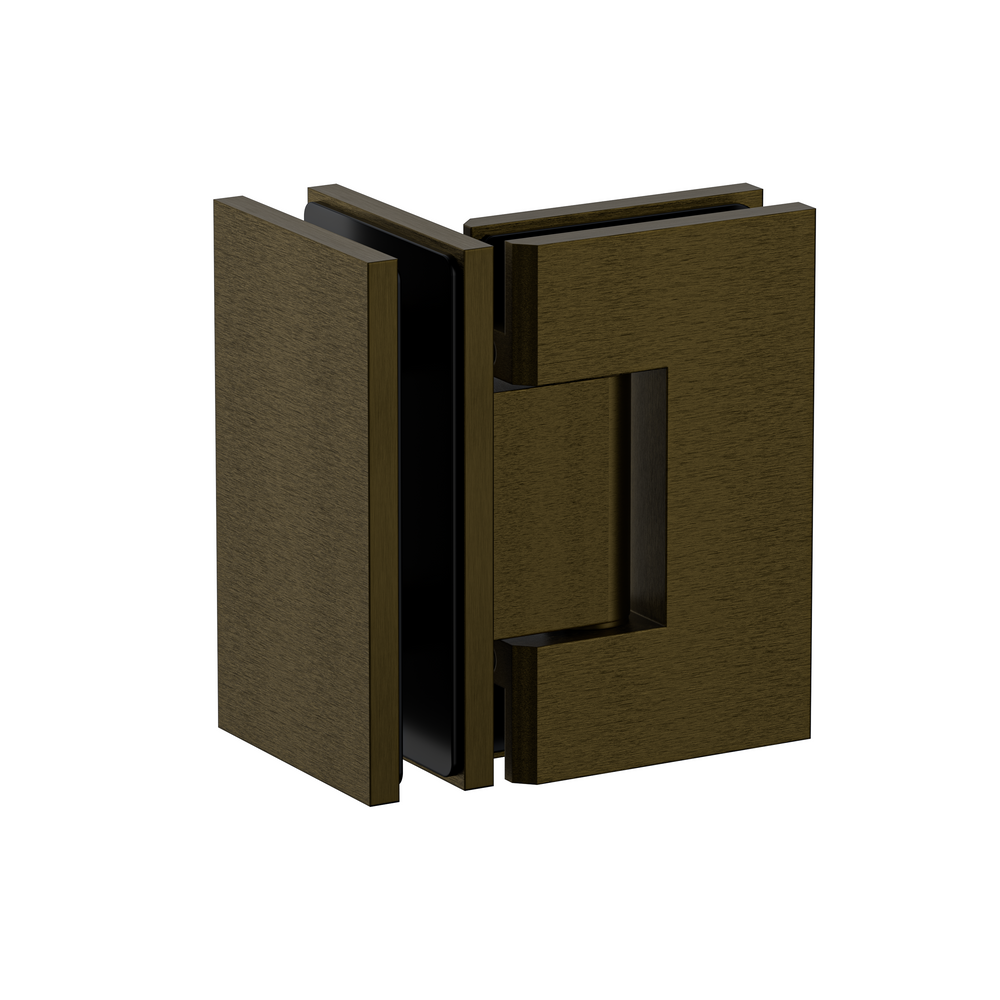 Boston Glass to Glass 90 Degree Hinge Antique Brass