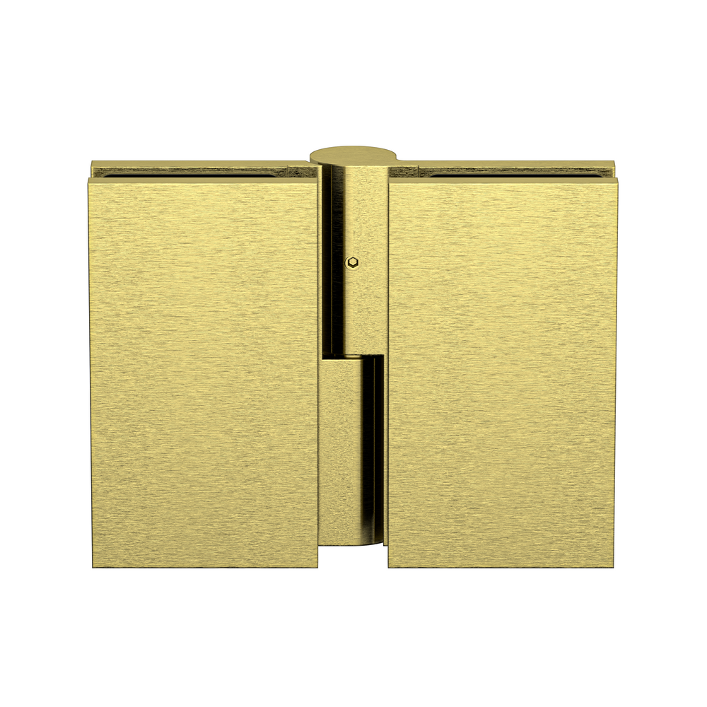 Boston Heavy Duty Glass to Glass Left Hand Bifold Hinge Brushed Brass