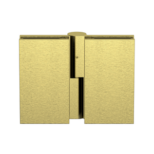 Boston Heavy Duty Glass to Glass Left Hand Bifold Hinge Raw Brushed Brass