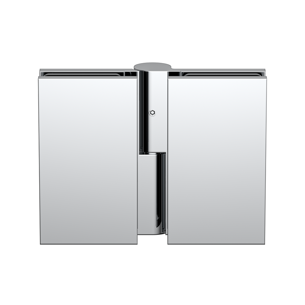 polished chrome bi-fold hinge