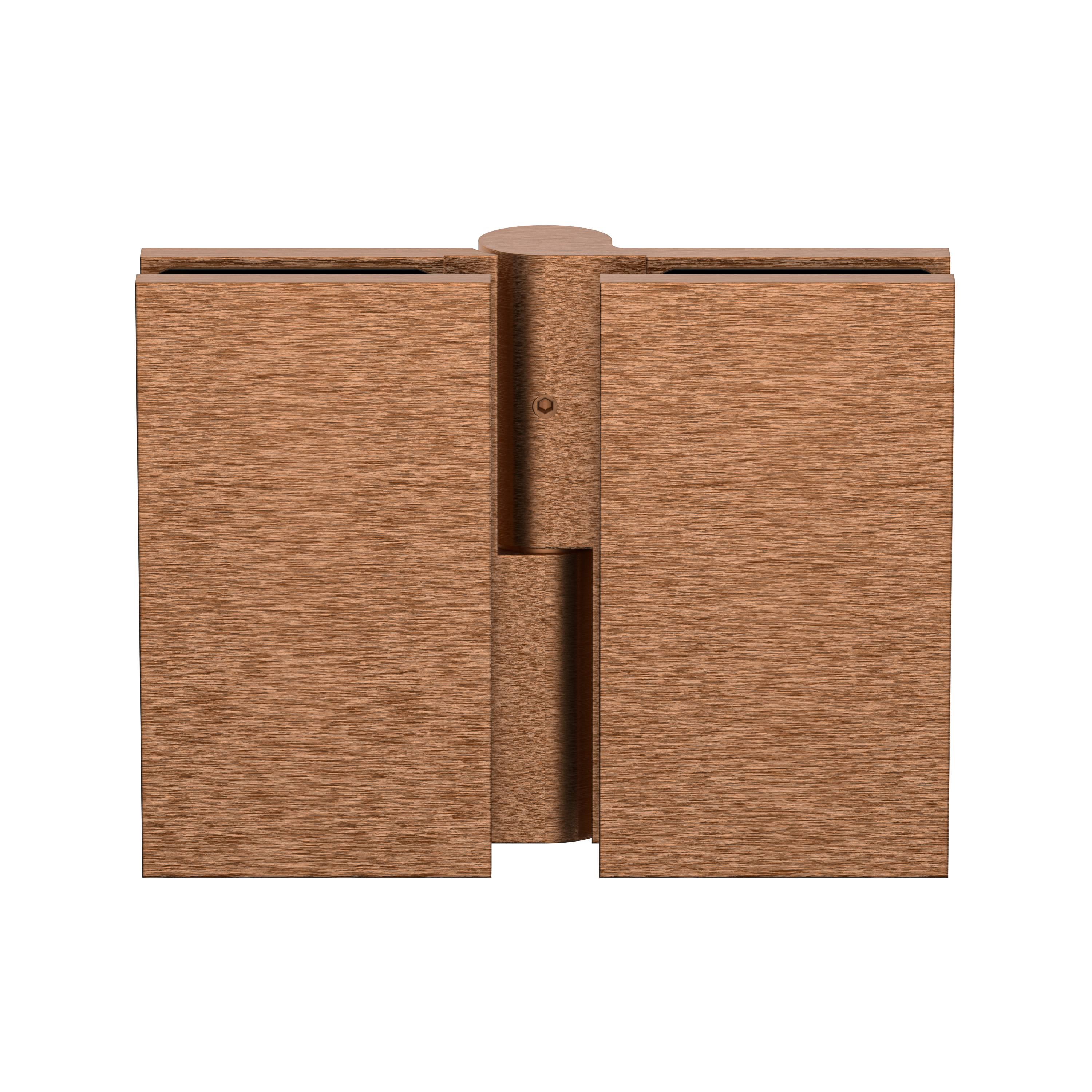 Boston Glass to Glass Left Hand Bifold Hinge Brushed Rose Gold