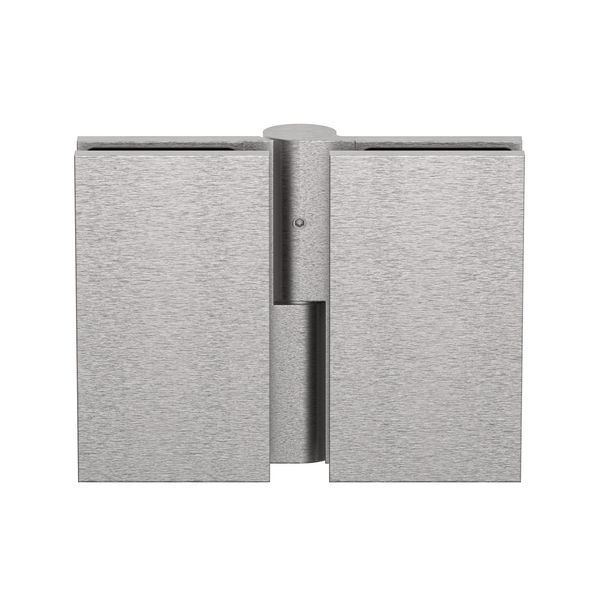 Boston Heavy Duty Glass to Glass Left Hand Bifold Hinge Satin Nickel