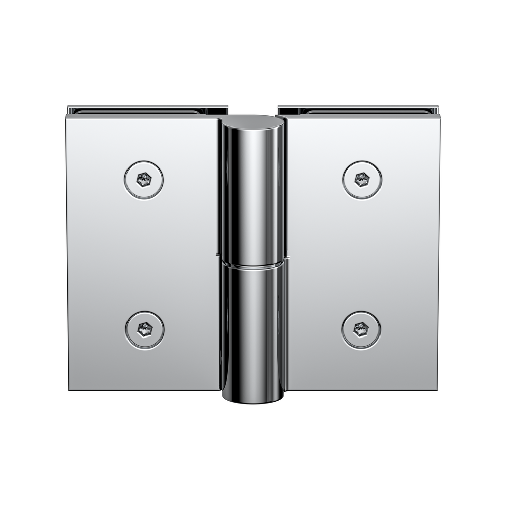polished chrome bi-fold hinge