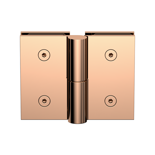 Boston Heavy Duty Glass to Glass Left Hand Bifold Hinge Polished Rose Gold