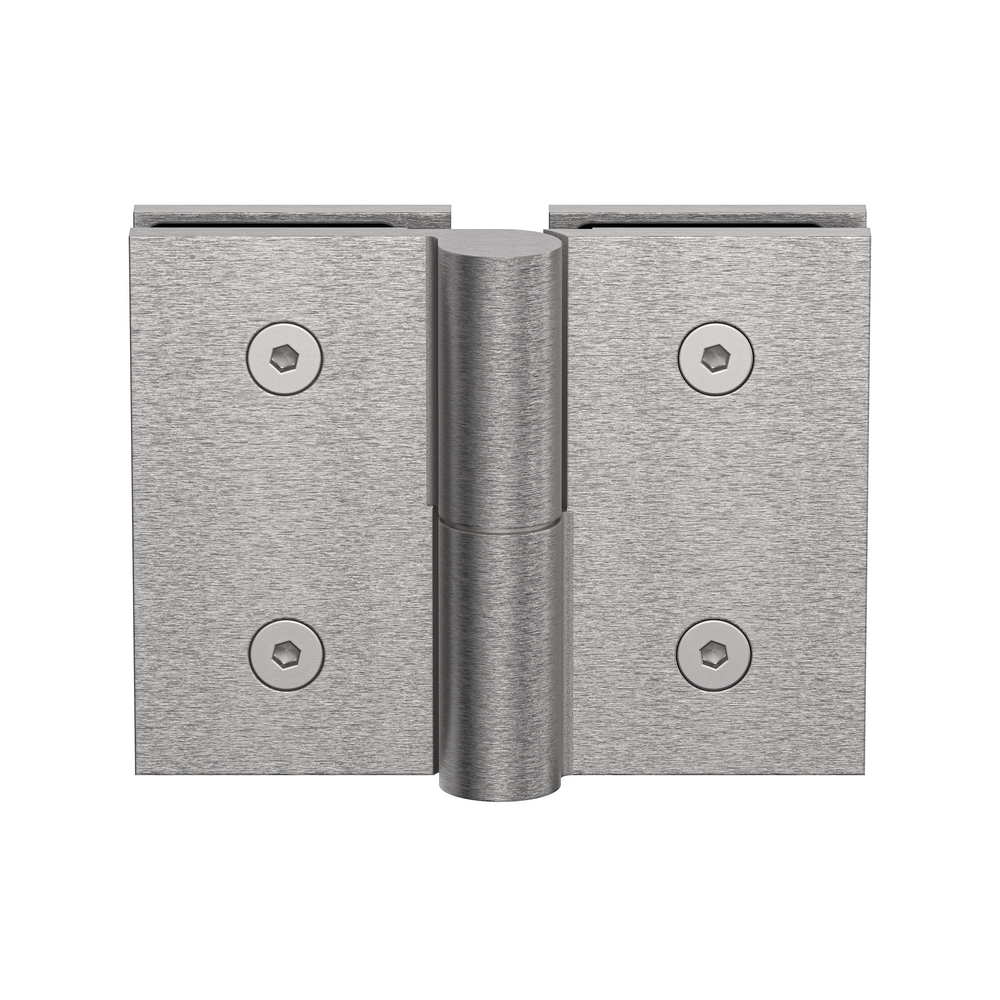 Boston Glass to Glass Left Hand Bifold Hinge Satin Nickel