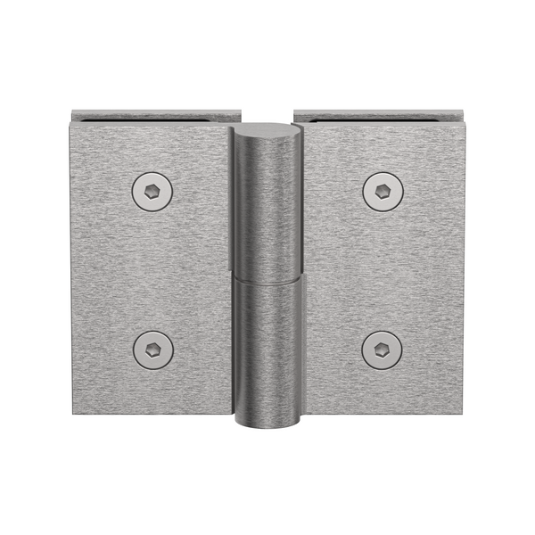 Boston Heavy Duty Glass to Glass Left Hand Bifold Hinge Satin Nickel