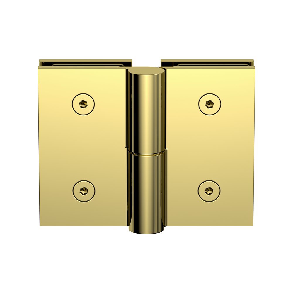 Boston Glass to Glass Left Hand Bifold Hinge Polished Gold