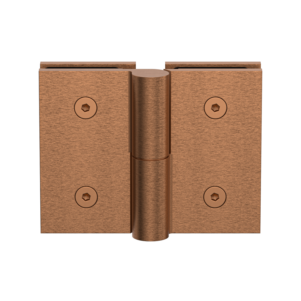 Boston Glass to Glass Left Hand Bifold Hinge Brushed Rose Gold