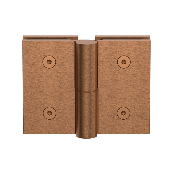 Boston Heavy Duty Glass to Glass Left Hand Bifold Hinge Brushed Rose Gold