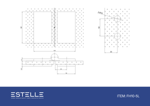Boston Heavy Duty Glass to Glass Left Hand Bifold Hinge White