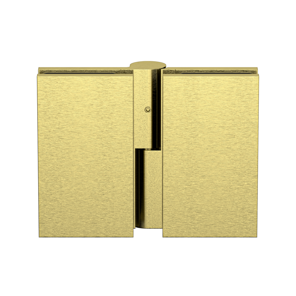 Boston Heavy Duty Glass to Glass Right Hand Bifold Hinge Raw Brushed Brass