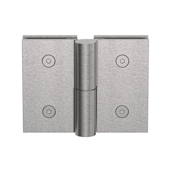 Boston Heavy Duty Glass to Glass Right Hand Bifold Hinge Satin Nickel