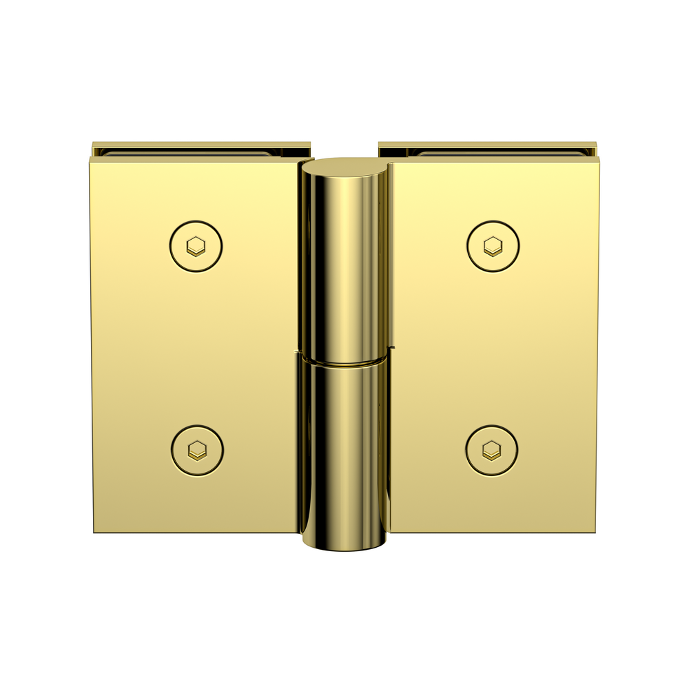 Boston Glass to Glass Right Hand Bifold Hinge Polished Gold