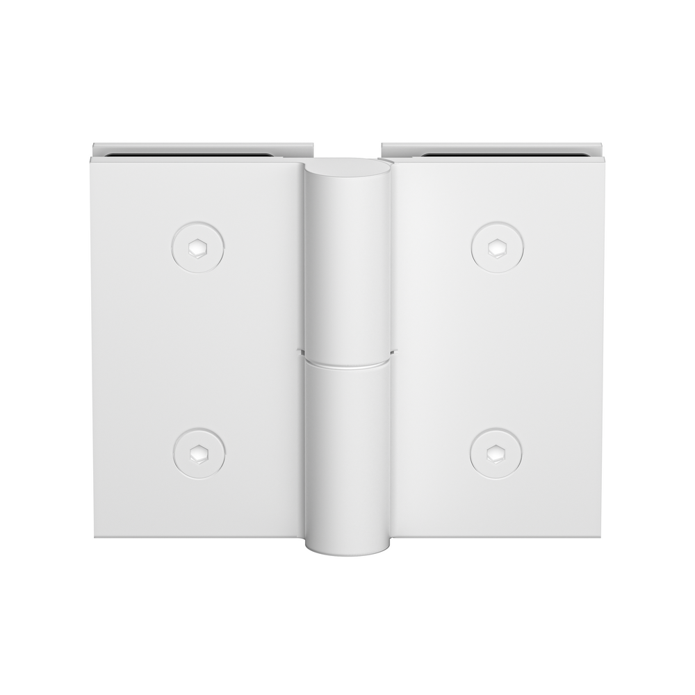 Boston Glass to Glass Right Hand Bifold Hinge White