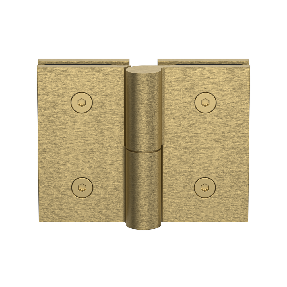 Boston Glass to Glass Right Hand Bifold Hinge Soft Gold Brushed