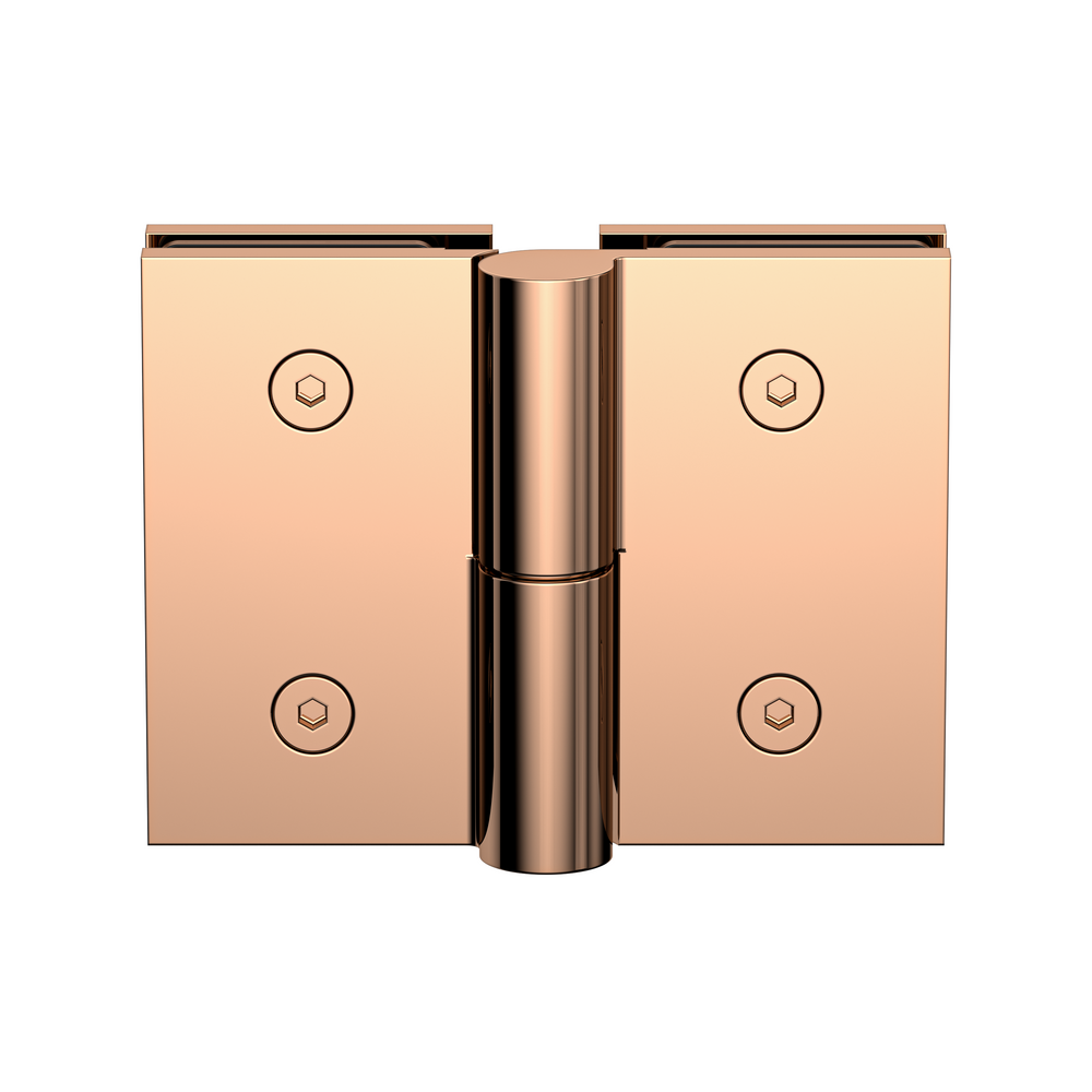 Boston Glass to Glass Right Hand Bifold Hinge Polished Rose Gold