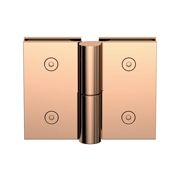 Boston Heavy Duty Glass to Glass Right Hand Bifold Hinge Polished Rose Gold