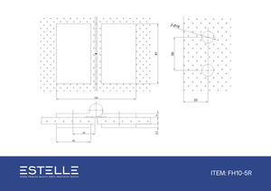 Boston Heavy Duty Glass to Glass Right Hand Bifold Hinge White