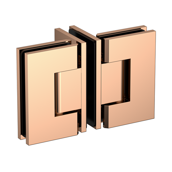 Boston Door to Panel 90 Degree Hinge Polished Rose Gold