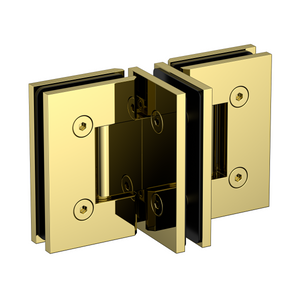 Boston Door to Panel 90 Degree Hinge Polished Gold